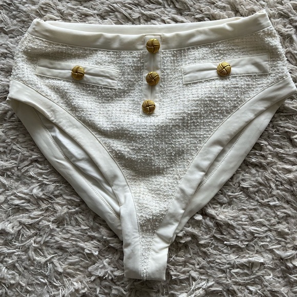 Beach Riot White Button-Detail Bikini - Picture 4 of 4
